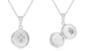 Rhona Sutton Children's Diamond Accent Cross Locket in Sterling Silver